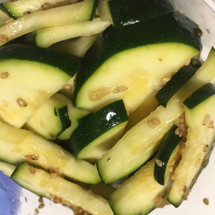 【男の宅飯】夏のつまみ ズッキーニのナムル